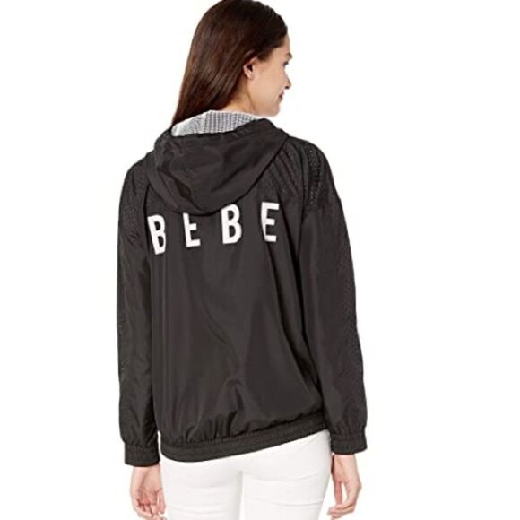 Bebe Black Sport Perforated Jacket - Picture 2 of 9
